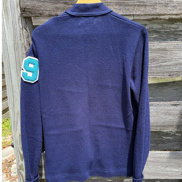 Vintage College Letterman Cardigan Blue Sweater Tennessee American Size Medium - Picture 2 of 7
